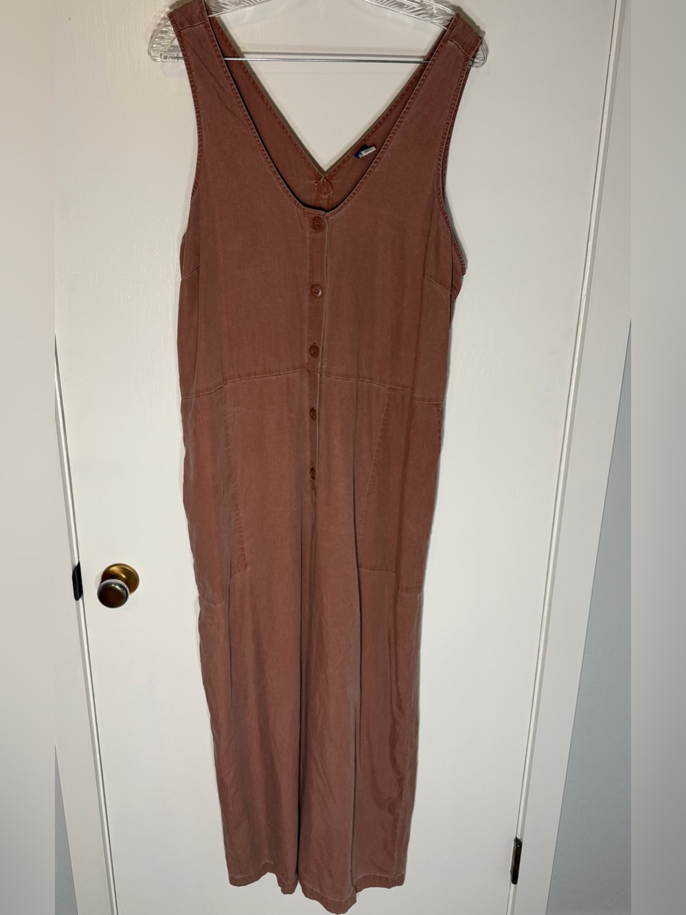 OLD NAVY Women's Sleeveless Button-Front Jumpsuit Dress - Brown Size XL